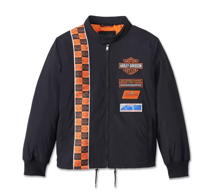 Harley davidson jacket orange best sale